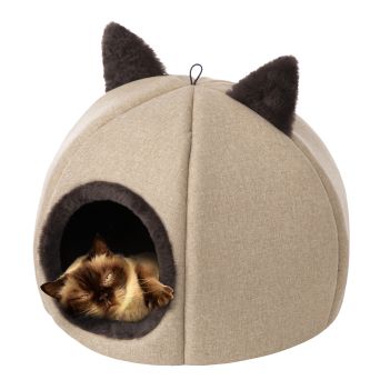 Katzenbett, Katzenbox "Kitty head", Farbe beige