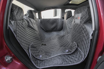 Autoschutzdecke mit Klettverschluss und Seiten, grau