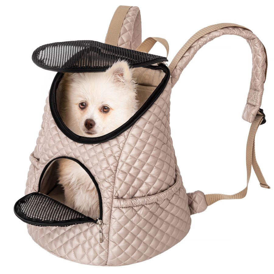 Hundetransportrucksack beige