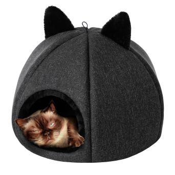 Katzenbett, Katzenbox "Kitty head", Farbe schwarz