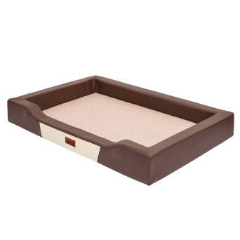 Hundebett "Deluxe", Farbe braun mit beige